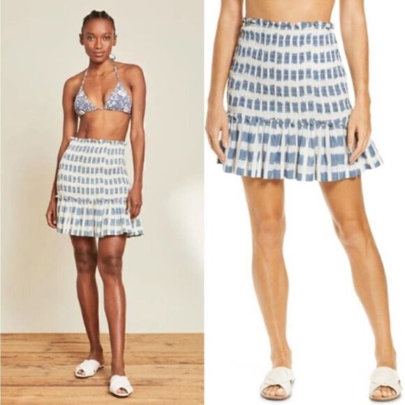 Veronica Beard Aloya Smocked Skirt Large NWT - Picture 1 of 14